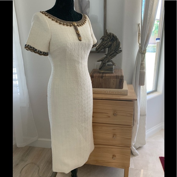 GUCCI Boucle Knit Dress Size 40 - Picture 4 of 16